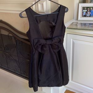 Fit and flare black cocktail dress